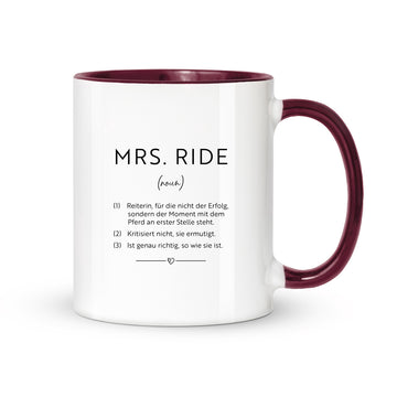 Tasse "mrs. ride"